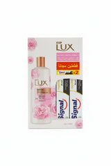LUX SOFT ROSE BODY WASH250ML+2 FREE TOOTHPASTE SIGNALCHARCOAL25GM - Anwar Store