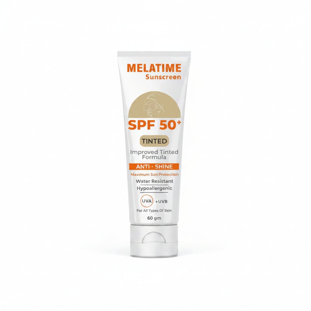 Melatime Tinted Sunscreen SPF50+ 60 g | واقي شمس ميلاتايم SPF50+ 60 جم - Anwar Store