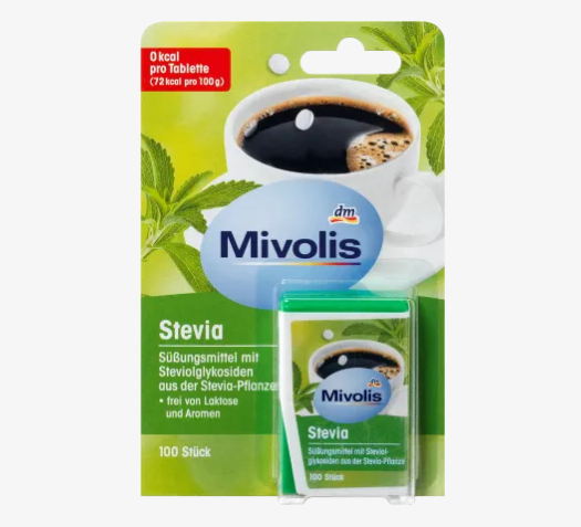 MIVOLIS STEVIA TABLETS, 100 PCS (72 KCAL PRO 100G) - Anwar Store