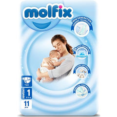 Molfix Egy 1 (2-5) 11pcs - حفاضات أطفال مولفكس 11 قطعة