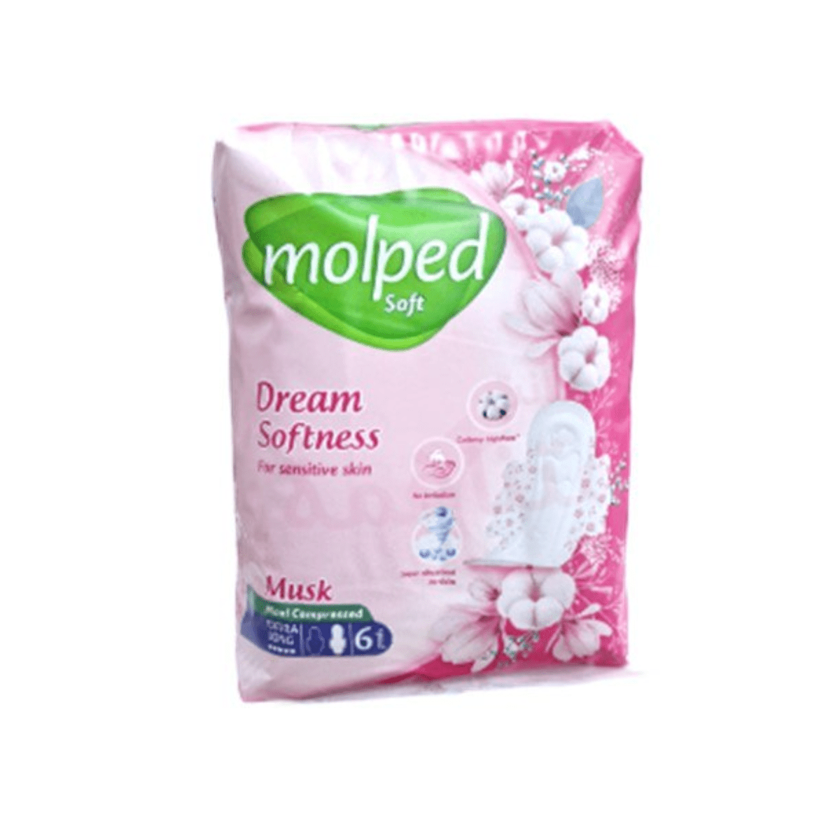 MOLPED SOFT MAXI COMPRESSED EXTRA LONG 6 PADS - Anwar Store