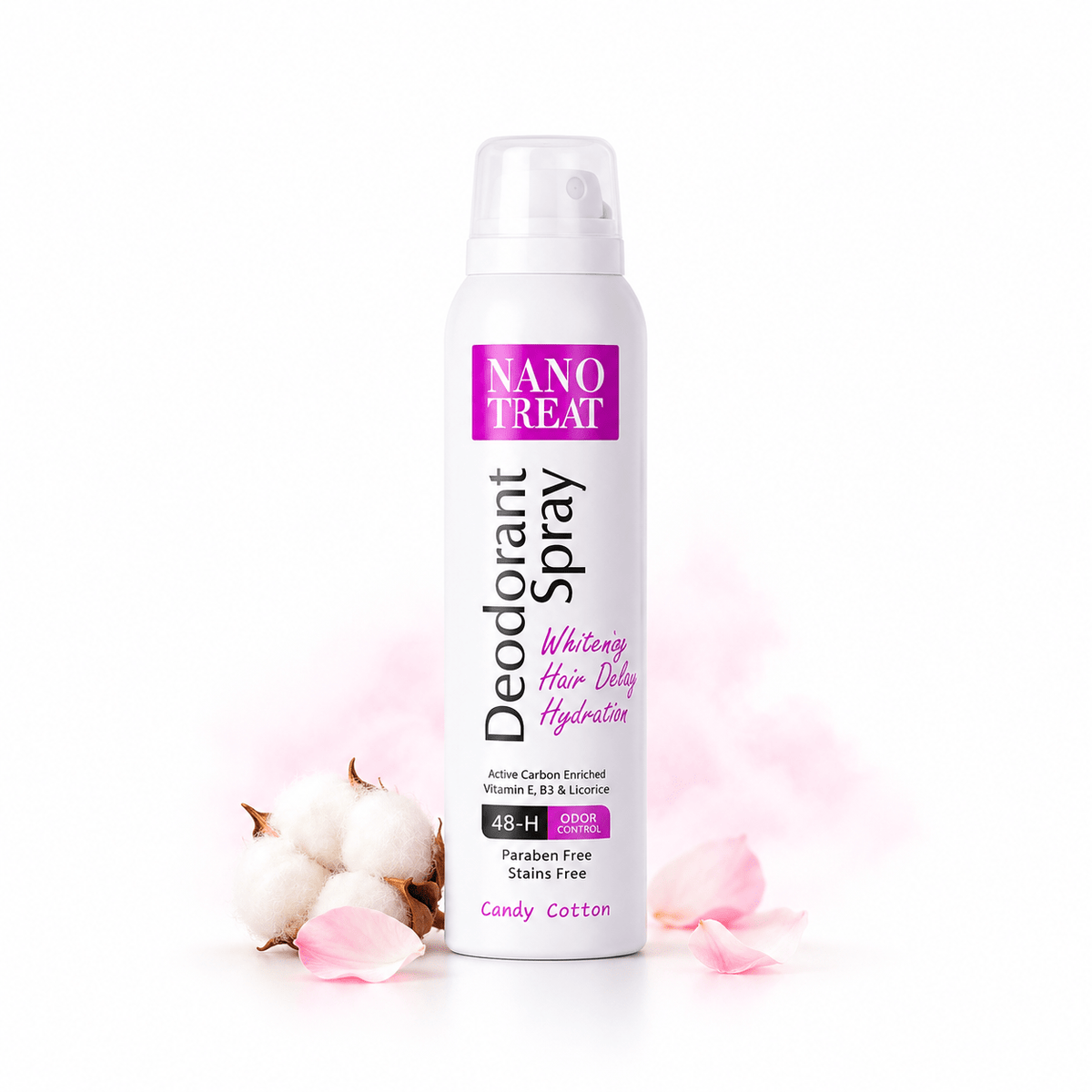 NANO TREAT DEODORANT SPRAY CANDY COTTON 150ML - Anwar Store