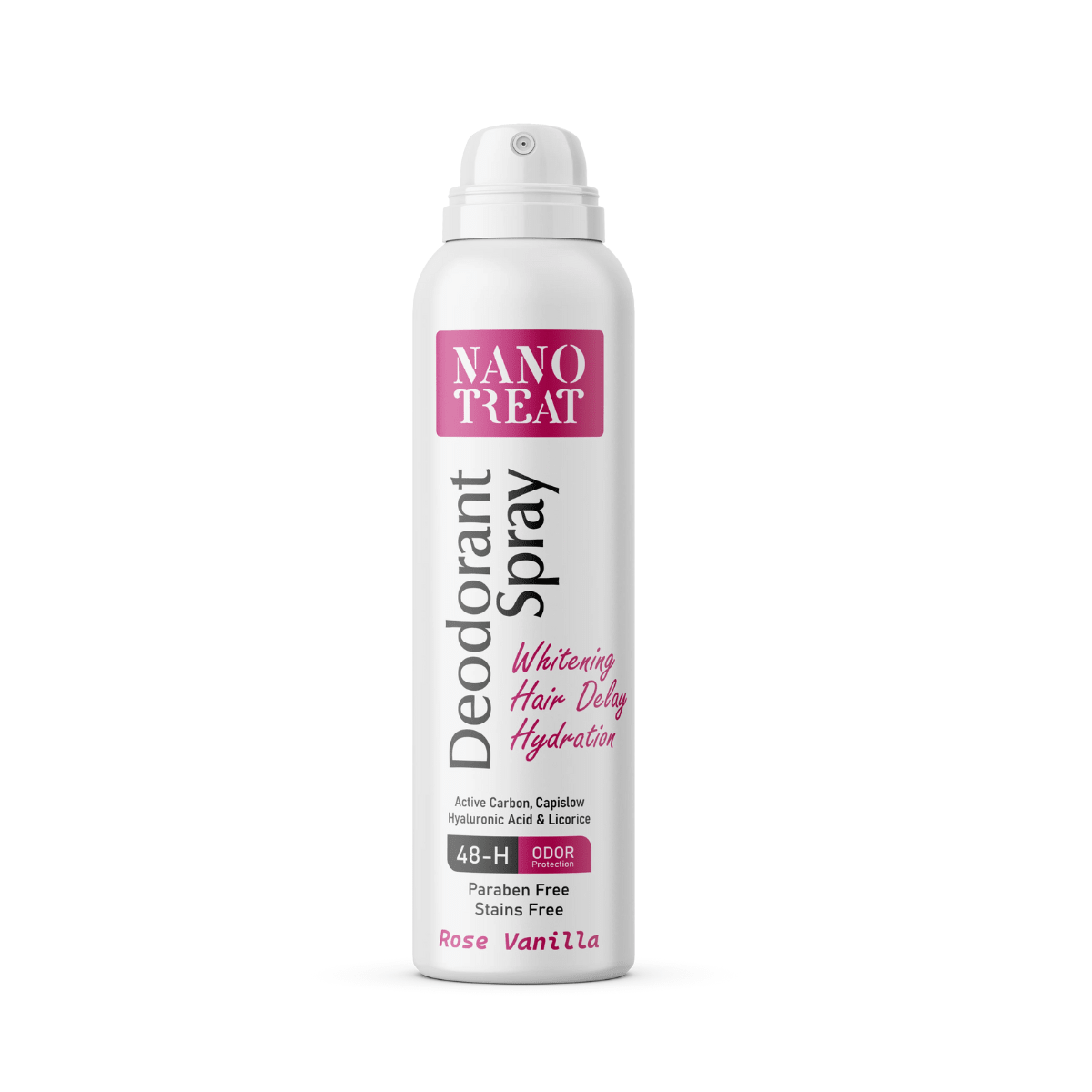 NANO TREAT DEODORANT SPRAY ROSE VANILLA 150ML - Anwar Store