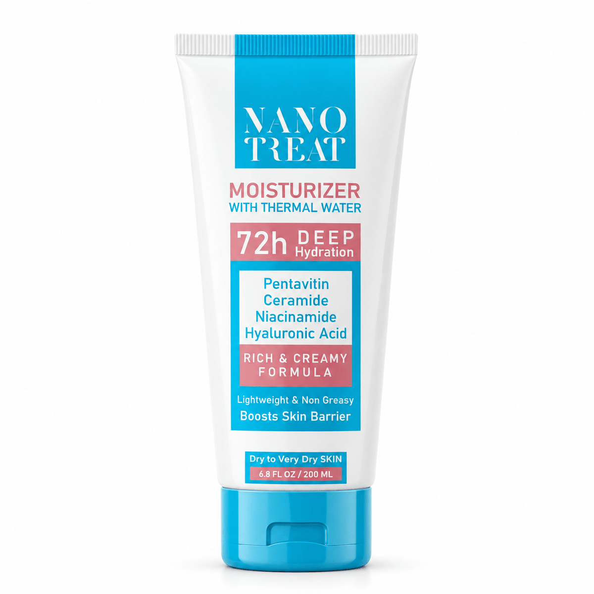 Nano Treat Moisturizer with Thermal Water 72h 200 ml | كريم مرطب للوجه Nano 200 مل - Anwar Store