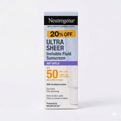 NEUTROGENA ULTRA SHEER INVISIBLE FLUID SUNSCREEN AGE SHIELD SPF50+ DRY-TOUCH 50ML 20% OFF - Anwar Store
