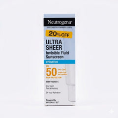 NEUTROGENA ULTRA SHEER INVISIBLE FLUID SUNSCREEN HYDRATION SPF50+ DRY-TOUCH 50ML 20% OFF - Anwar Store