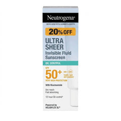 NEUTROGENA ULTRA SHEER INVISIBLE FLUID SUNSCREEN OIL CONTROL SPF50+ DRY-TOUCH 50ML 20% OFF - Anwar Store