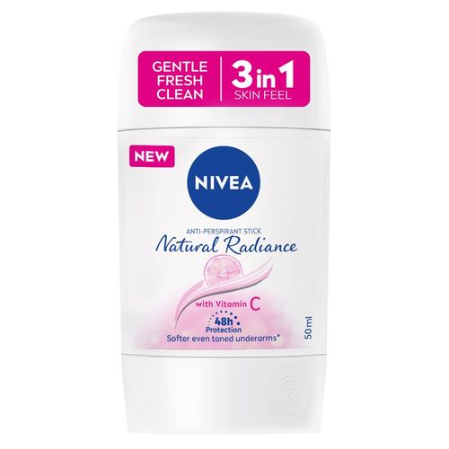 NIVEA ANTI PERSPIRANT STICK NATURAL RADIANCE WITH VITAMIN C 50ML - Anwar Store
