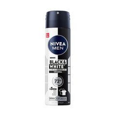 Nivea Body Spray Black & White Men 150ml 25% offer - Anwar Store
