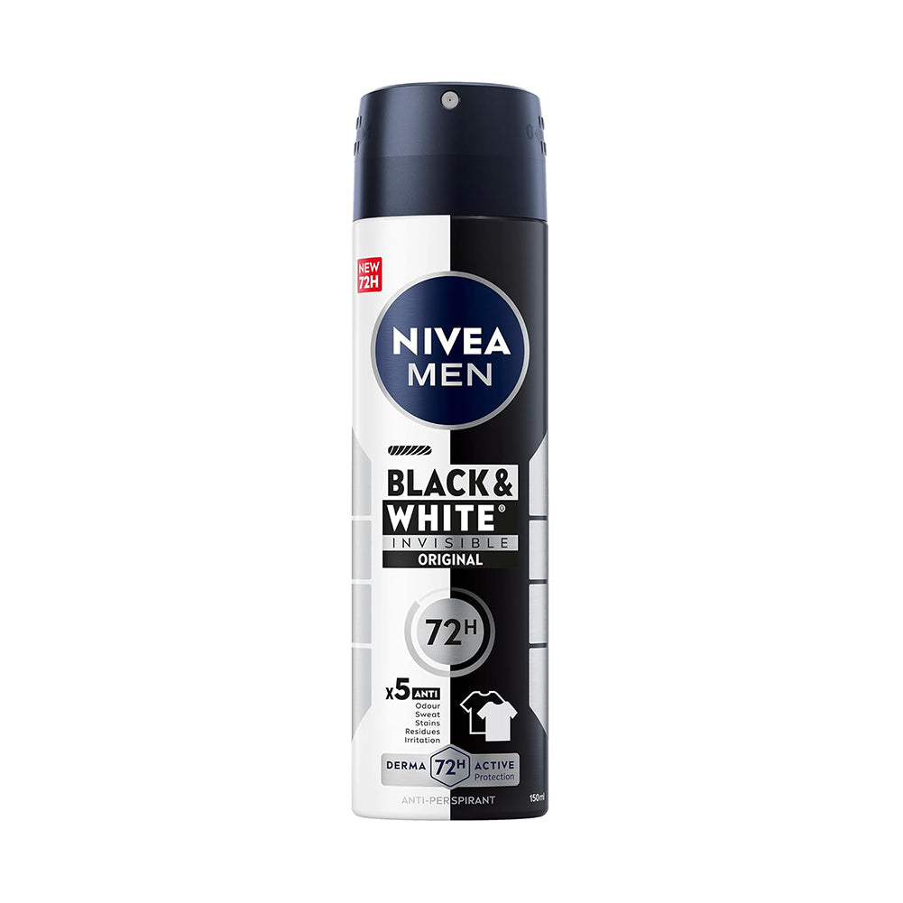 Nivea Body Spray Black & White Men 150ml 25% offer