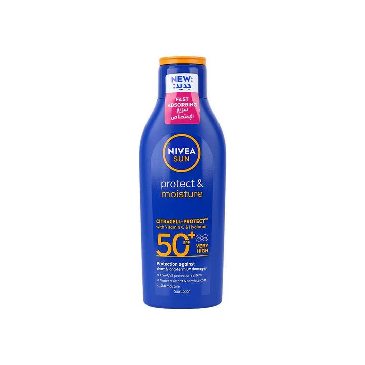 NIVEA SUN LOTION PROTECT & MOISTURE SPF50+ 200ML - Anwar Store