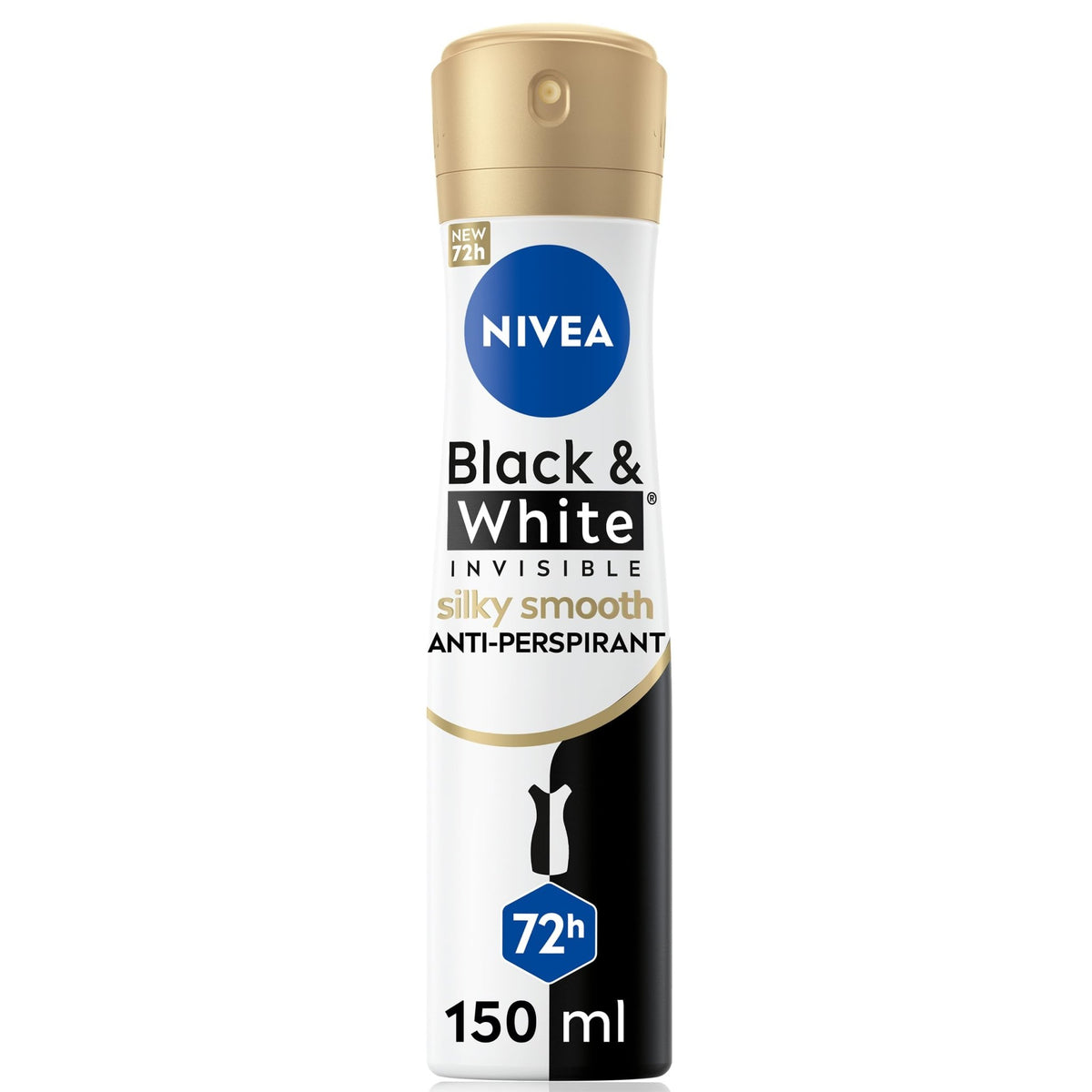 NIVEA WOMEN BLACK & WHITE SILKY SMOOTH SPRAY 150ML DISC - Anwar Store