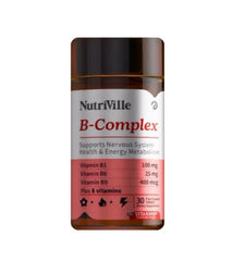 NUTRIVILLE B COMPLEX 30 TABLETS - Anwar Store