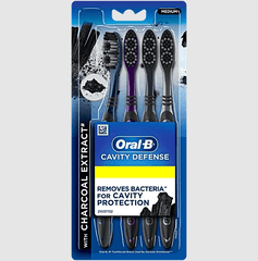 ORAL-B CAVITY DEFENSE WITH CHARCOAL MEDIUM 4PICES - Anwar Store