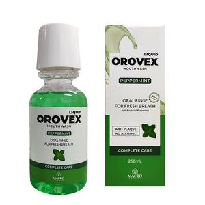 OROVEX PEPPERMINT MOUTH WASH LIQUID 250ML - Anwar Store