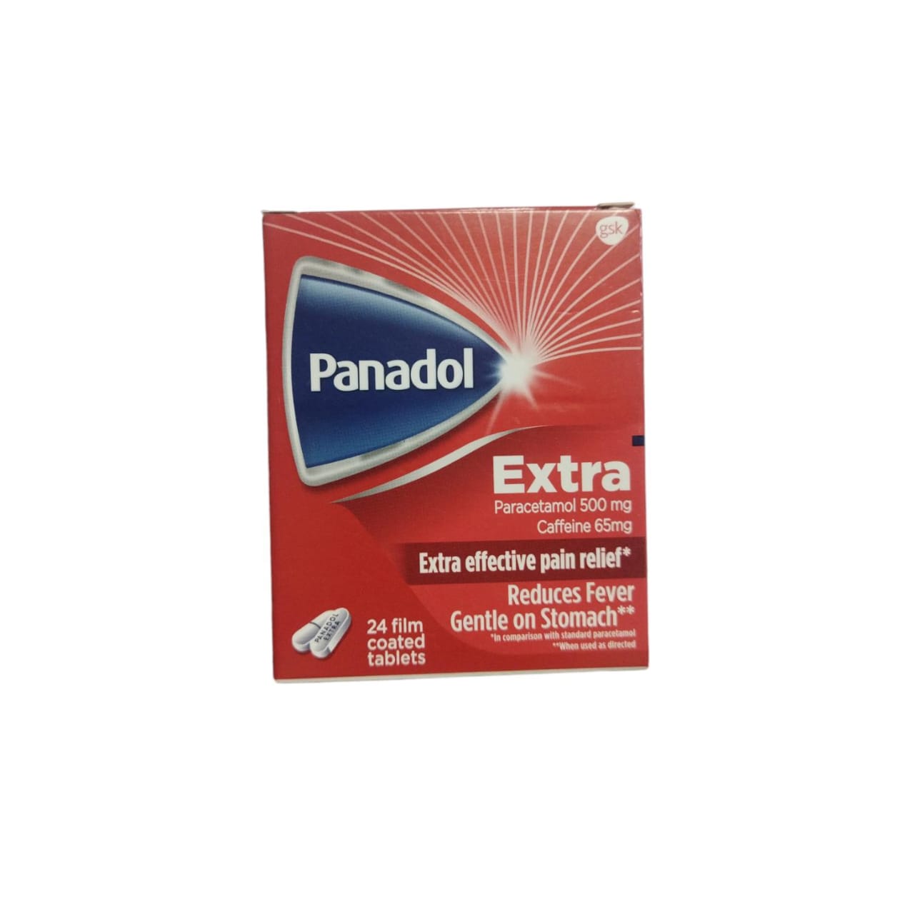 panadol extra effective pain relief 24 film coated tablets - Anwar Store