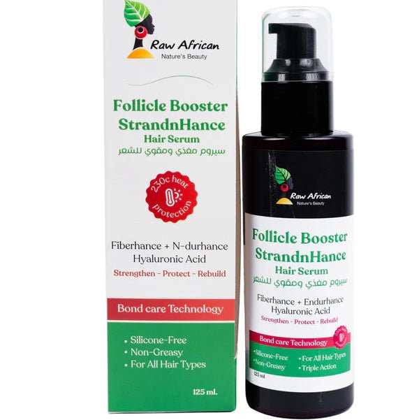 Raw African Hair Serum Follicle Booster Strandn Hance 125ml - قلم حواجب Raw African 125 مل