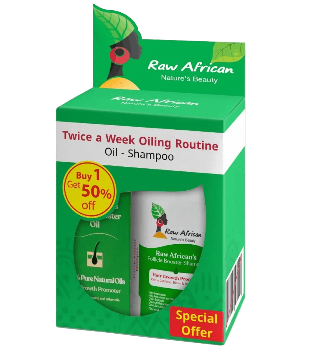 Raw African Twice Aweek Oiling Routine Offer - طقم العناية بالشعر أنور