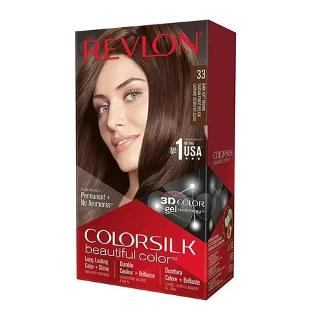 REVLON 33 DARK SOFT BROWN COLORSILK WITH KERATIN 3D COLOR - Anwar Store