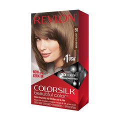 REVLON 50 LIGHT ASH BROWN COLORSILK WITH KERATIN 3D COLOR - Anwar Store