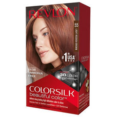 REVLON 55 LIGHT REDDISH BROWN COLORSILK WITH KERATIN 3D COLOR - Anwar Store