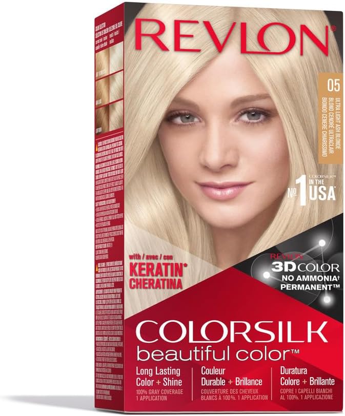 Revlon Colorsilk Beautiful Color Permanent Hair Color-05 Ultra Light Ash Blonde - Anwar Store