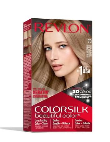 Revlon Colorsilk Beautiful Hair Color - 70 Medium Ash Blonde - Anwar Store