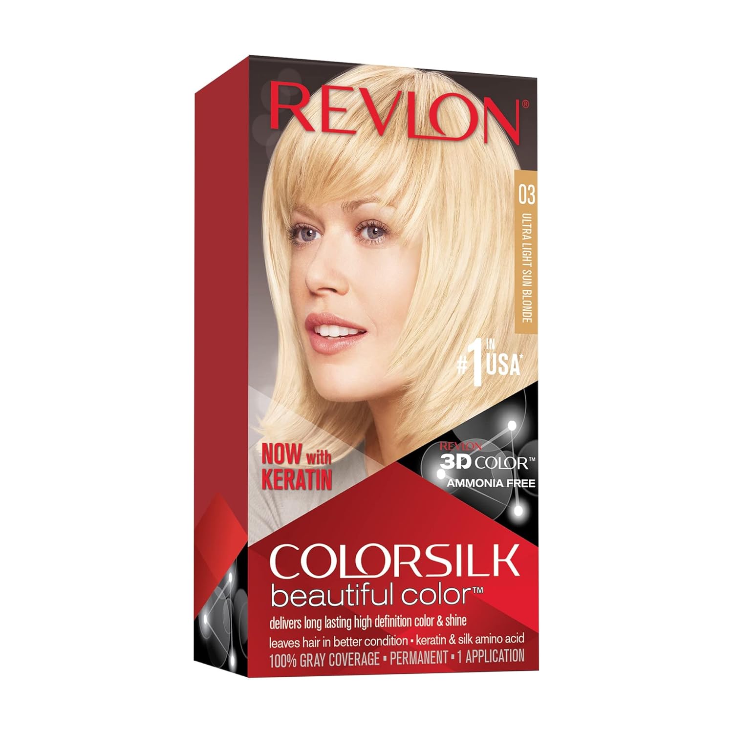 Revlon ColorSilk Hair Color, 03 Ultra Light Sun Blonde - Anwar Store