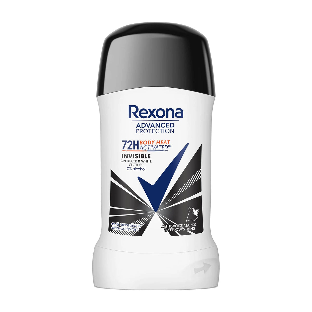 REXONA 72H BODY HEAT INVISIBLE ON BLACK&WHITE 50ML - Anwar Store