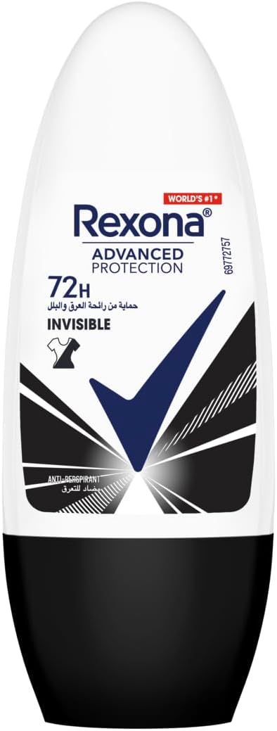 REXONA ROLL-ON FOR WOMEN INVISIBLE DRY BLACK & WHITE 50ML - Anwar Store