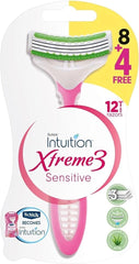SCHICK INTUITION XTREME3 SENSITIVE 3PCS 8+4FREE 12RAZORS - Anwar Store