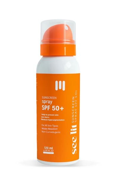 SEE LIT Sunscreen spray SPF 50+ 120ml - مزيل عرق See Lit 120 مل