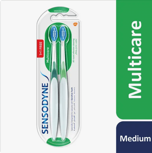 SENSODYNE MULTICARE MEDIUM BRISTLES TOOTHBRUSH, 1+1 FREE - Anwar Store