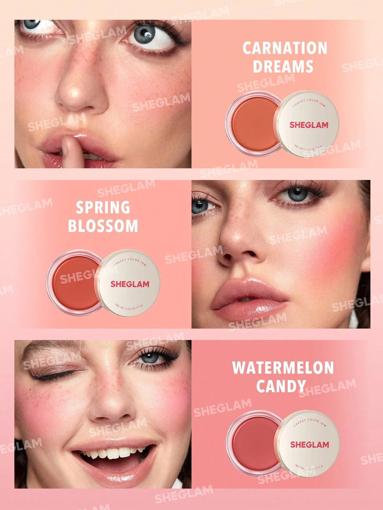 SHEGLAM CHEEKY COLOR JAM SET 7.5G *6 - Anwar Store