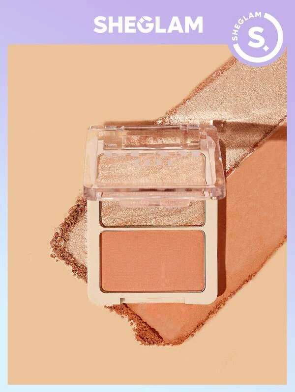 SHEGLAM GLAM 101 HYBRID VIENNA HIGHLIGHTER & BLUSH DUO - Anwar Store