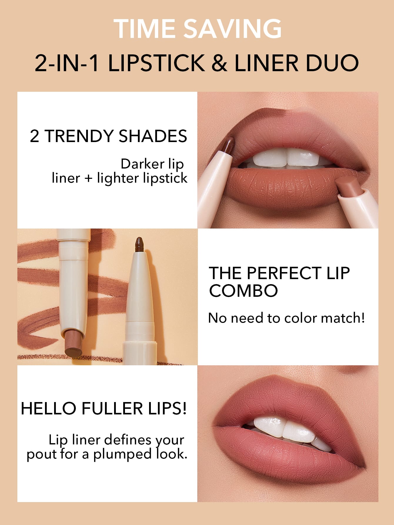 SHEGLAM GLAM 101 LIPSTICK & LINER DUO - CHERRY FUDGE - Anwar Store