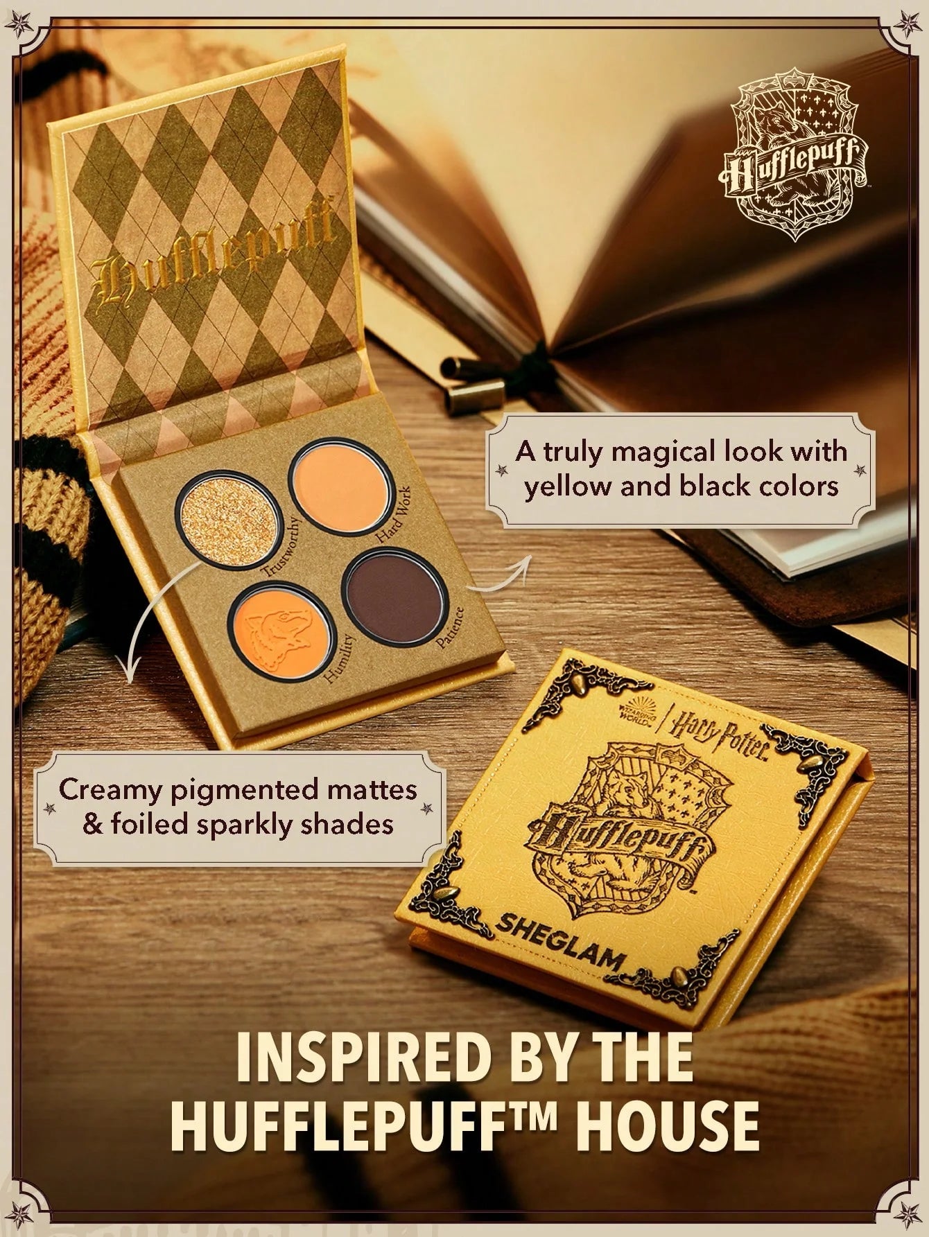 SHEGLAM HARRY POTTER™ HUFFLEPUFF™ HOUSE PALETTE 3.7G - Anwar Store