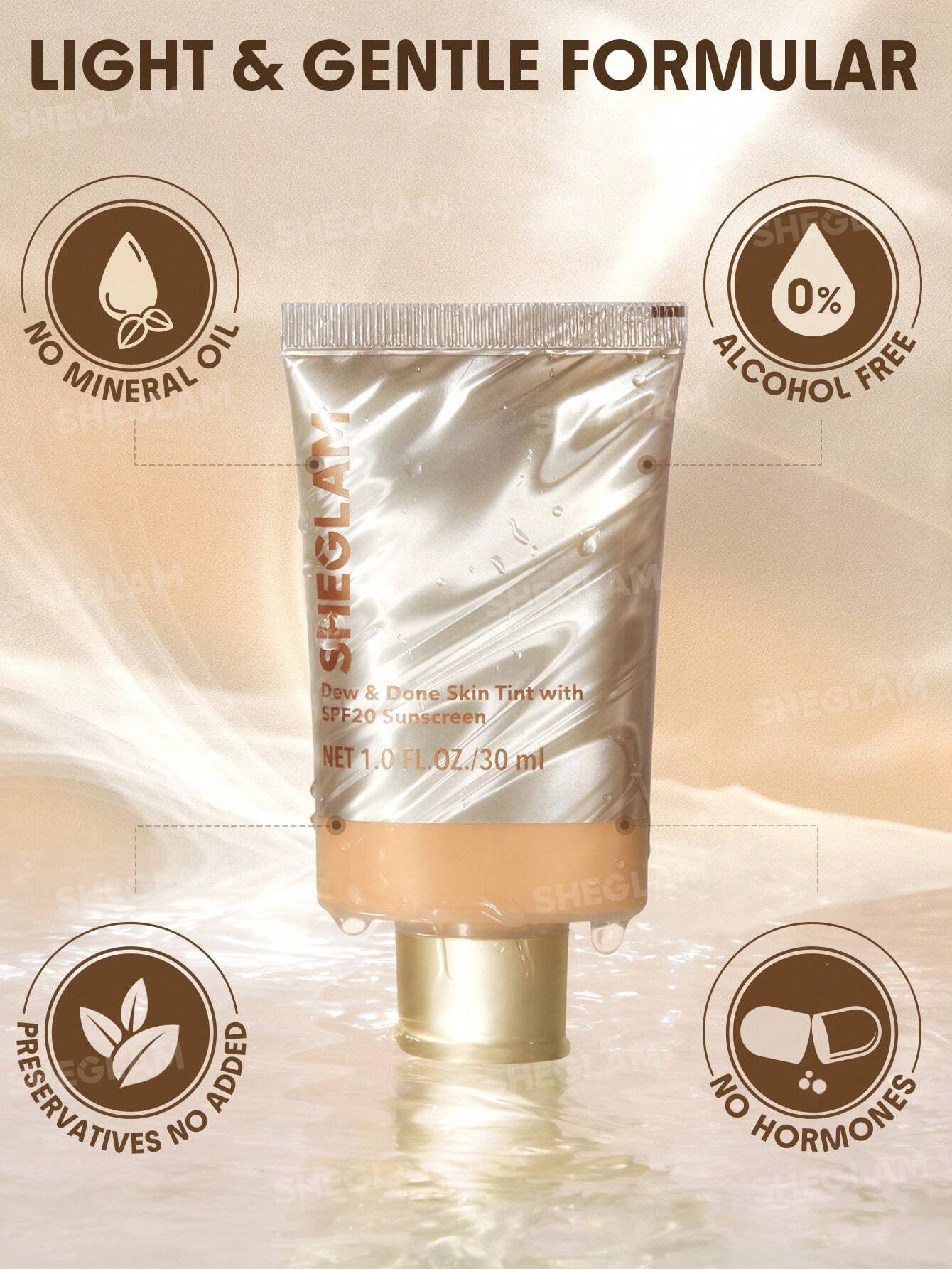 Sheglam Linen Skin Tint With Spf20 Found 30ml - كريم أساس وكونسيلر شي جلام 30 مل