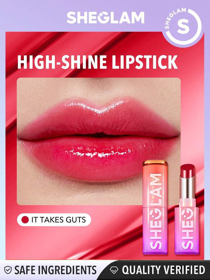 SHEGLAM MIRROR KISS HIGH-SHINE LIPSTICK- IT TAKES GUTS 2.9G - Anwar Store