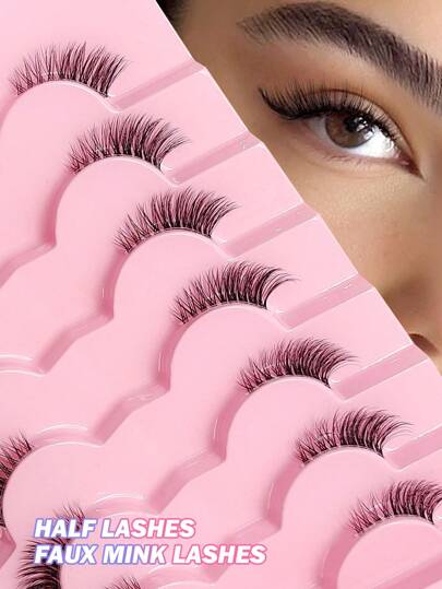 SHEIN 7PAIRS FALSE EYELASHES (PINK) 2463 - Anwar Store
