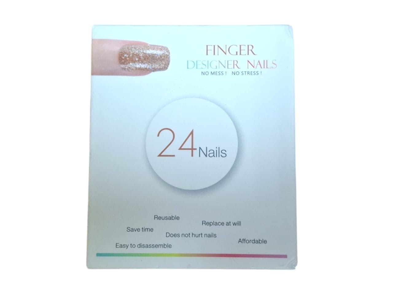 SHEIN FINGER DESIGNER NAILS (24) - Anwar Store