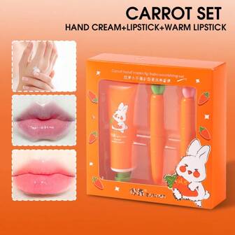 SHEIN HAND CREAM & LIP BALM CARROT SET - Anwar Store