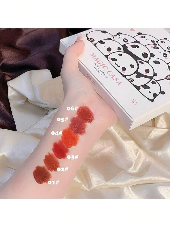 SHEIN PANDA CUTE BEAR 01 MATTE LIP GLAZE MAGIC CASA - Anwar Store