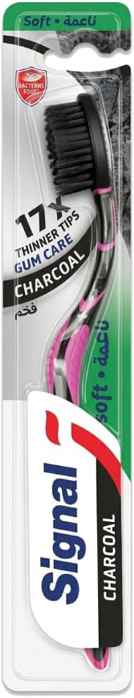 signal TOOTHBRUSH charcoal soft thinner tips - Anwar Store