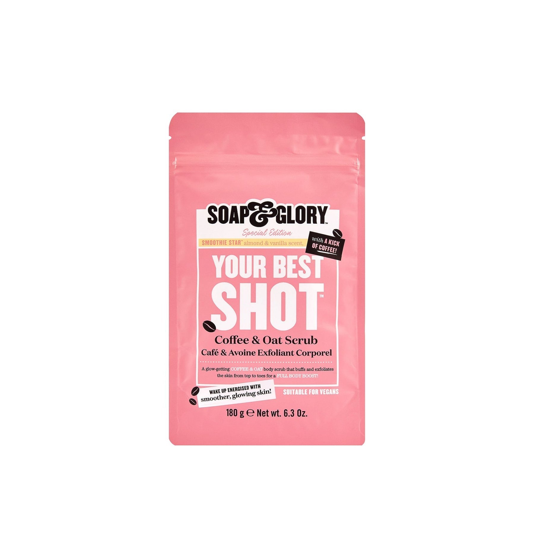 SOAP & GLORY YOUR BEST SHOT SCRUB WITH COFFEE AND OATS 180G - Anwar Store