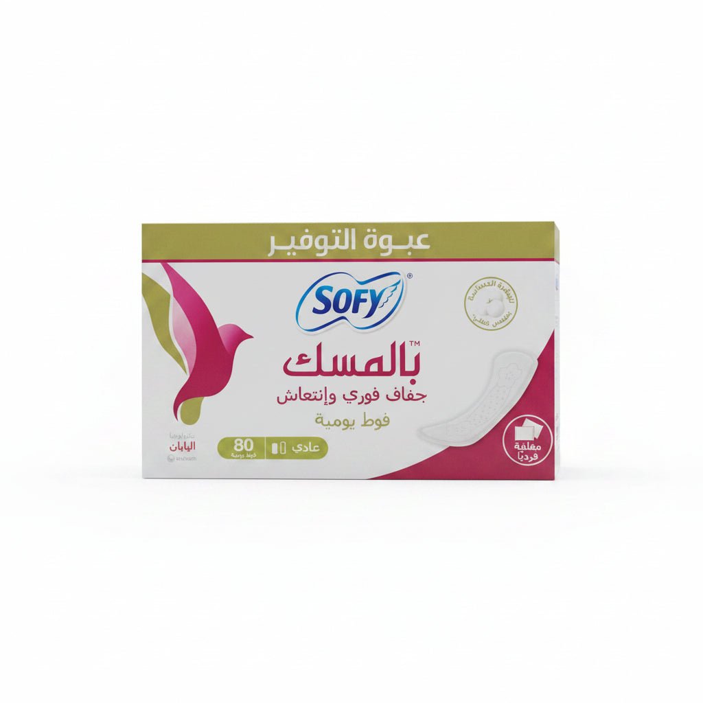 SOFY MUSK SUPER DRY & FRESH PANTYLINERS 80 PADS (REGULAR) - Anwar Store