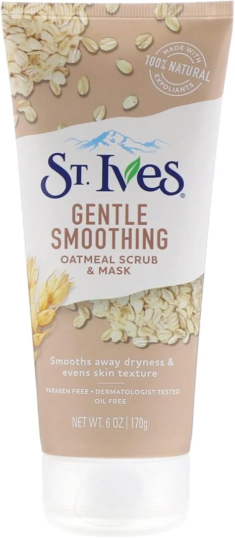 St. ives nourished and smooth oatmeal face scub and mask, 170 gm - Anwar Store
