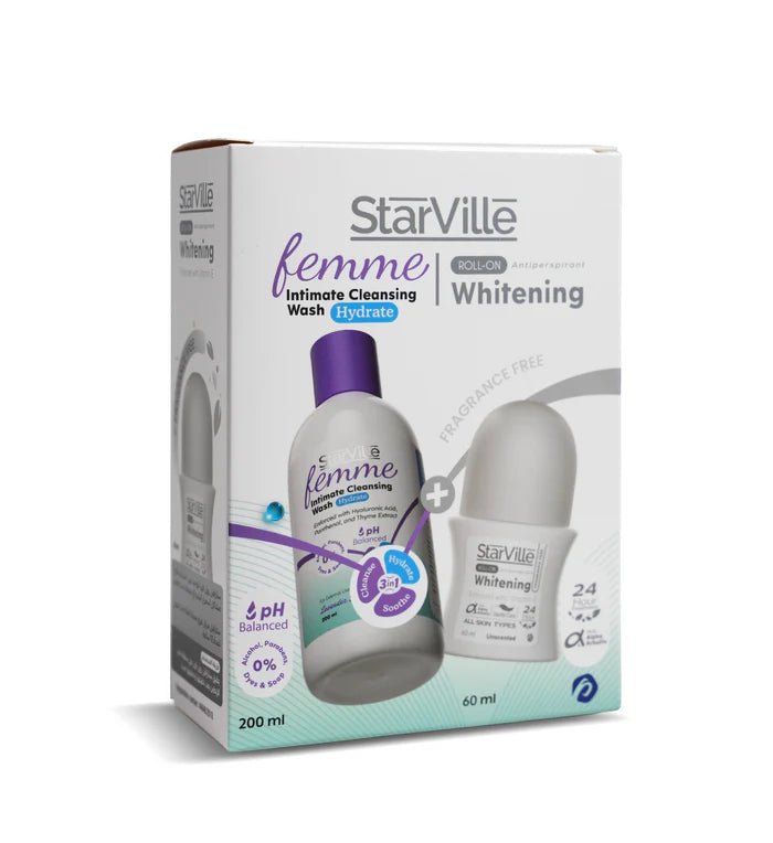 STARVILLE FEMME WASH HYDRATE & STARVILLE ROLL-ON FRAGNANCE FREE - Anwar Store