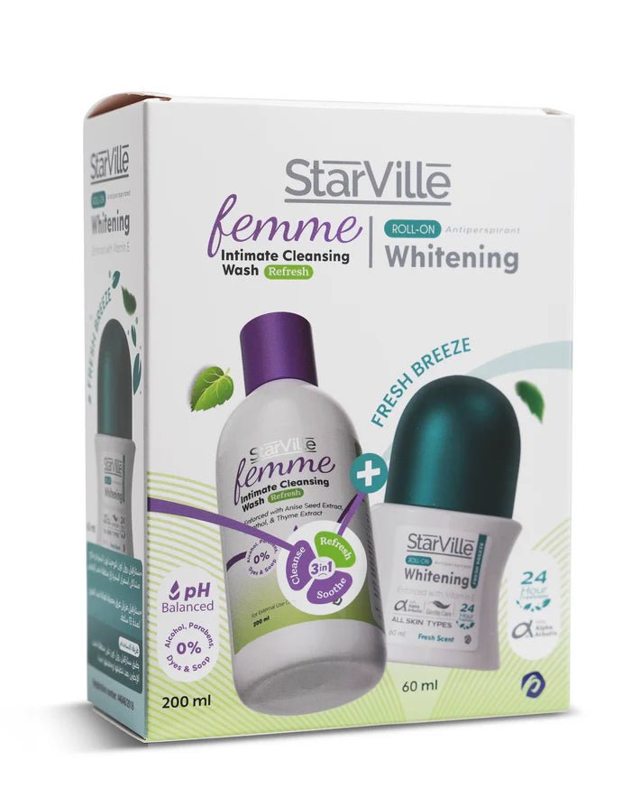 STARVILLE FEMME WASH REFRESH & STARVILLE ROLL-ON FRESH BREEZE - Anwar Store