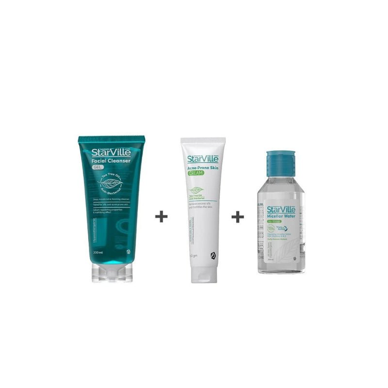 STARVILLE OFFER (CLEANSER +ACNE CREAM+MICELLAR) - Anwar Store